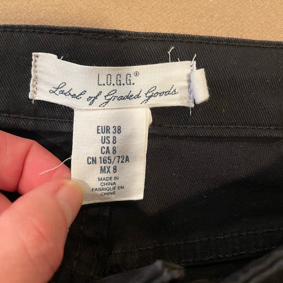 H&M L.O.G.G. Moto Black Jeans- Size 8 - Picture 9 of 10